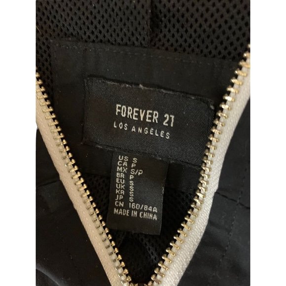 Small Forever 21 "Los Angeles" Women's Black Pull Over Hooded Jacket - Picture 7 of 8